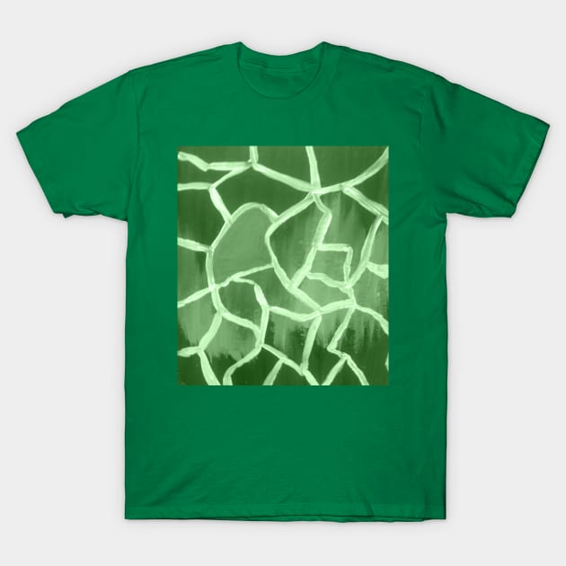 Abstract green art print T-Shirt by Demonic cute cat